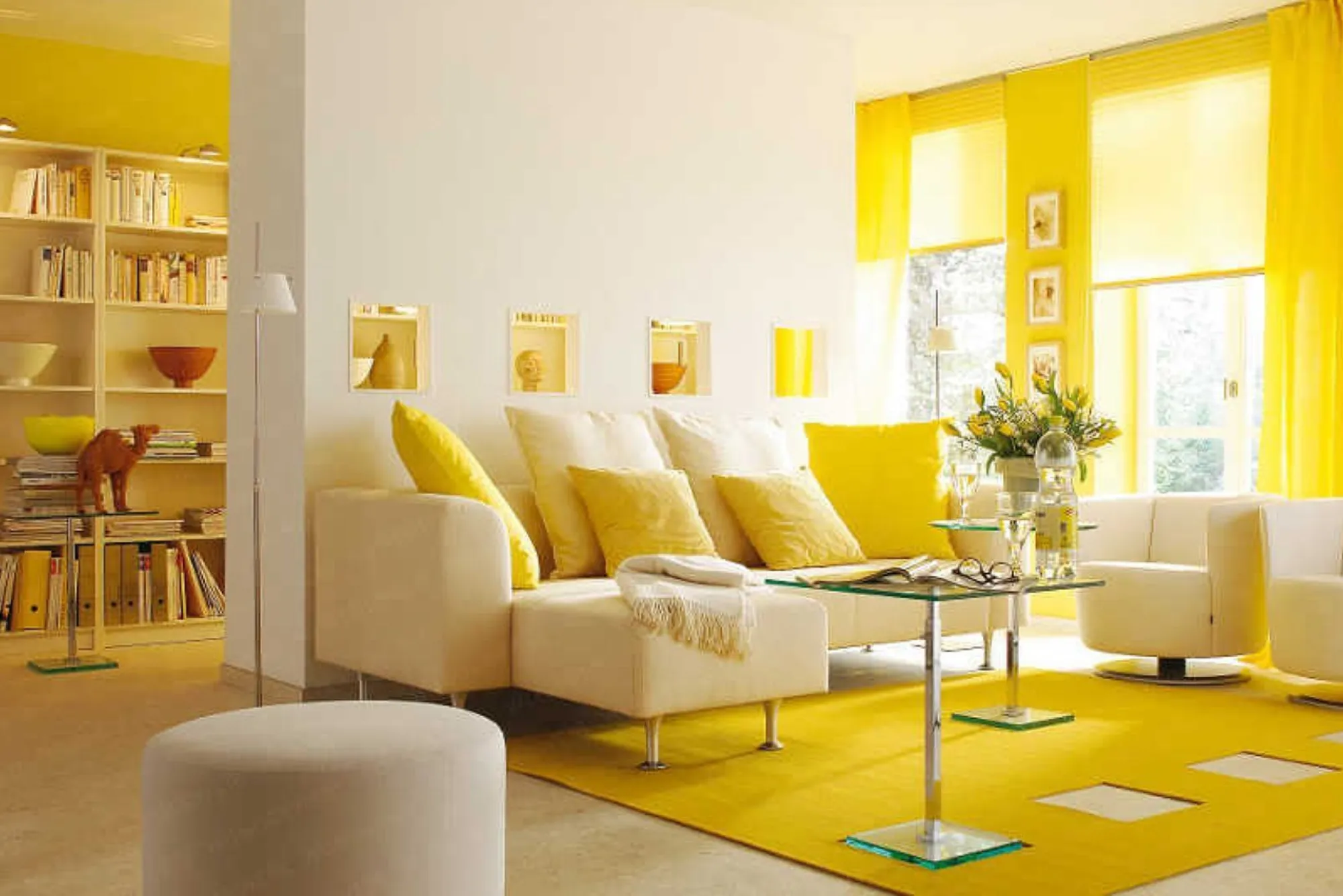 Curved Yellow Interior Design Idea